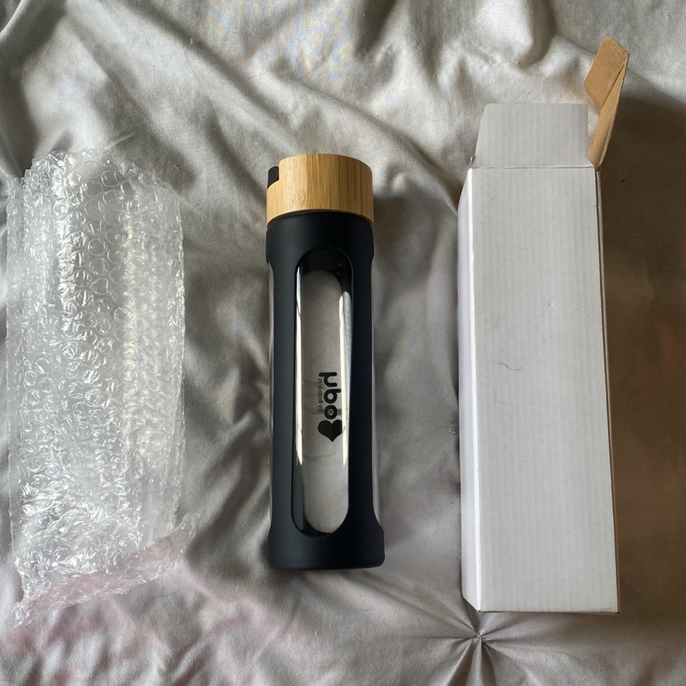 NEW IN BOX! Body By Brabants Glass Water Bottle! (Booty by Brabants sister co)​ - Picture 2 of 4